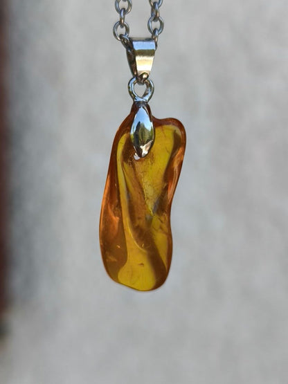 Bernstein (Baltikum) natürlich golden - 925 Sterling Silber - Edelstein Kette Geschenk Mann Frau Er Sie Freundin Filigran (Kopie) (Kopie) (Kopie) (Kopie) (Kopie) - Art of Nature Berlin