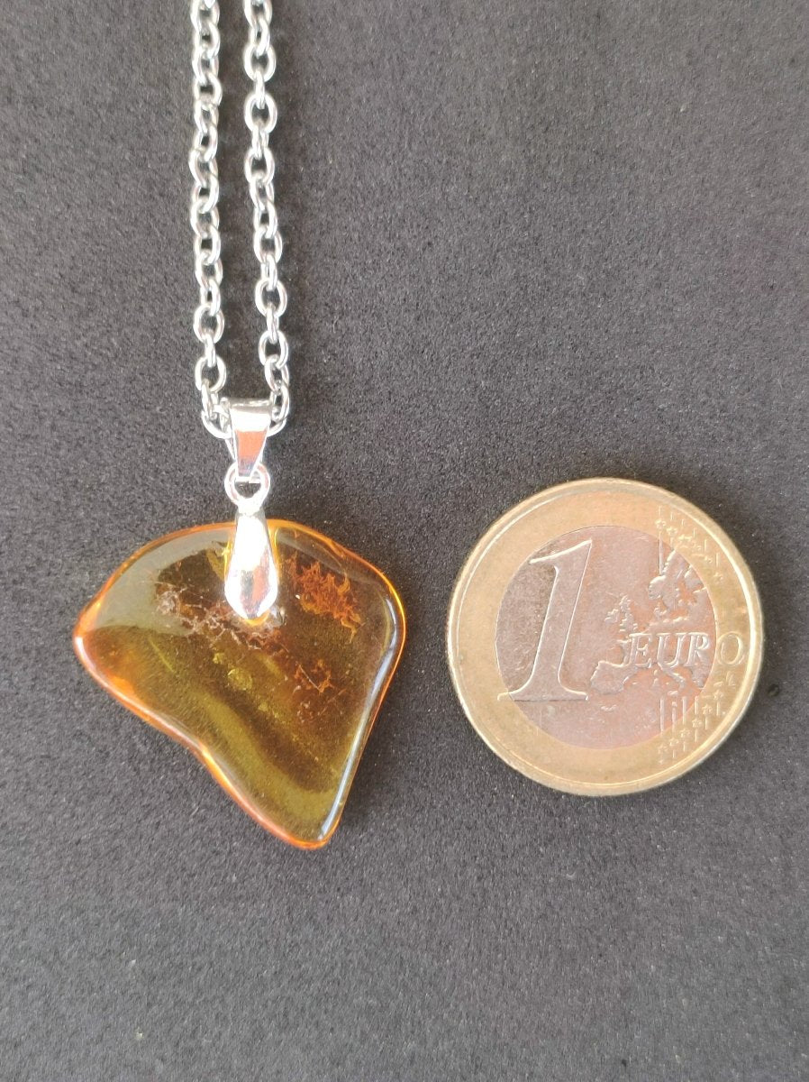 Bernstein (Baltikum) natürlich golden - 925 Sterling Silber - Edelstein Kette Geschenk Mann Frau Er Sie Freundin Filigran (Kopie) - Art of Nature Berlin