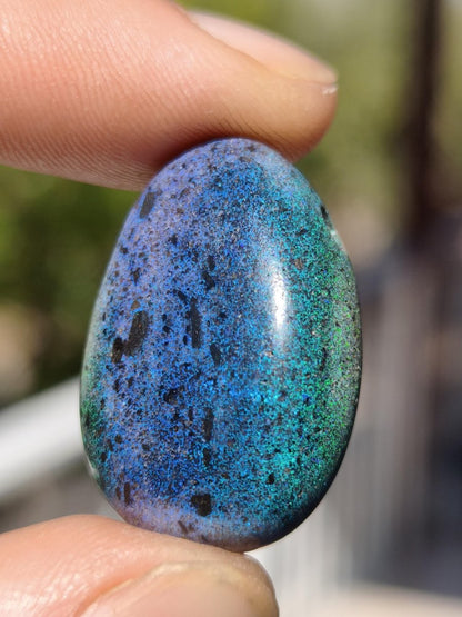 Black Opal - Edelstein Kette bunt funkelnd blau grün Rarität Natur Heilstein Energie Kristall Anhänger Mann Frau Kind Vater Geschenk Er Sie - Art of Nature Berlin
