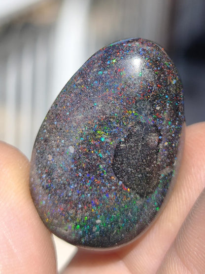 Black Opal - Edelstein Kette bunt funkelnd Rarität Natur Heilstein Energie Chakra Kristall Anhänger Mann Frau Kind Vater Geschenk Er Sie - Art of Nature Berlin