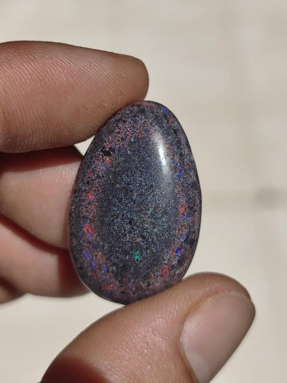 Black Opal - Edelstein Kette bunt funkelnd Rarität Natur Heilstein Energie Chakra Kristall Anhänger Mann Frau Kind Vater Geschenk Er Sie - Art of Nature Berlin