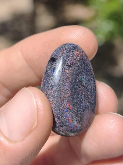 Black Opal - Edelstein Kette bunt funkelnd Rarität Natur Heilstein Energie Chakra Kristall Anhänger Mann Frau Kind Vater Geschenk Er Sie - Art of Nature Berlin