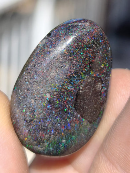Black Opal - Edelstein Kette bunt funkelnd Rarität Natur Heilstein Energie Chakra Kristall Anhänger Mann Frau Kind Vater Geschenk Er Sie - Art of Nature Berlin