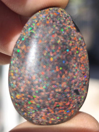 Black Opal - Edelstein Kette bunt funkelnd Rarität Natur Heilstein Energie Chakra Kristall Anhänger Mann Frau Kind Vater Geschenk Er Sie - Art of Nature Berlin