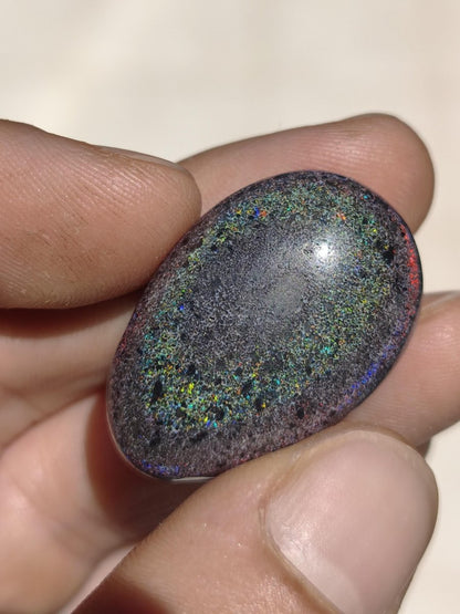 Black Opal - Edelstein Kette bunt funkelnd Rarität Natur Heilstein Energie Chakra Kristall Anhänger Mann Frau Kind Vater Geschenk Er Sie - Art of Nature Berlin