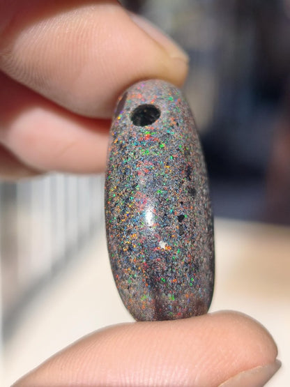 Black Opal - Edelstein Kette bunt funkelnd Rarität Natur Heilstein Energie Chakra Kristall Anhänger Mann Frau Kind Vater Geschenk Er Sie - Art of Nature Berlin