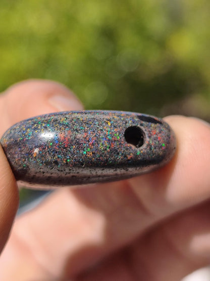 Black Opal - Edelstein Kette bunt funkelnd Rarität Natur Heilstein Energie Chakra Kristall Anhänger Mann Frau Kind Vater Geschenk Er Sie - Art of Nature Berlin