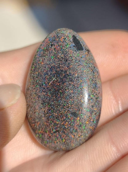 Black Opal - Edelstein Kette bunt funkelnd Rarität Natur Heilstein Energie Chakra Kristall Anhänger Mann Frau Kind Vater Geschenk Er Sie - Art of Nature Berlin