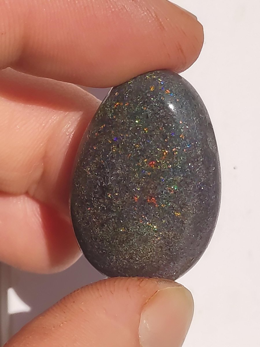 Black Opal - Edelstein Kette bunt funkelnd Rarität Natur Heilstein Energie Chakra Kristall Anhänger Mann Frau Kind Vater Geschenk Er Sie - Art of Nature Berlin