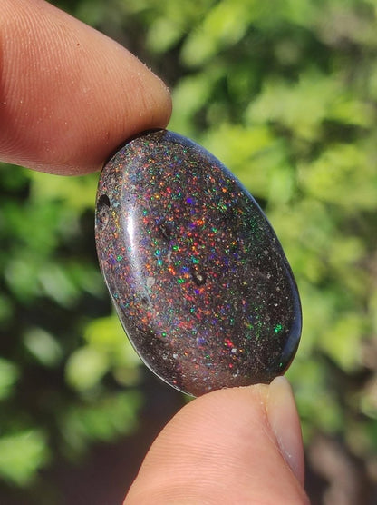 Black Opal - Edelstein Kette bunt funkelnd Rarität Natur Heilstein Energie Chakra Kristall Anhänger Mann Frau Kind Vater Geschenk Er Sie - Art of Nature Berlin
