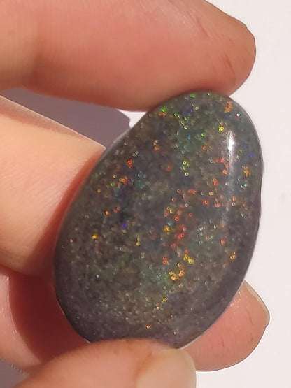 Black Opal - Edelstein Kette bunt funkelnd Rarität Natur Heilstein Energie Chakra Kristall Anhänger Mann Frau Kind Vater Geschenk Er Sie - Art of Nature Berlin