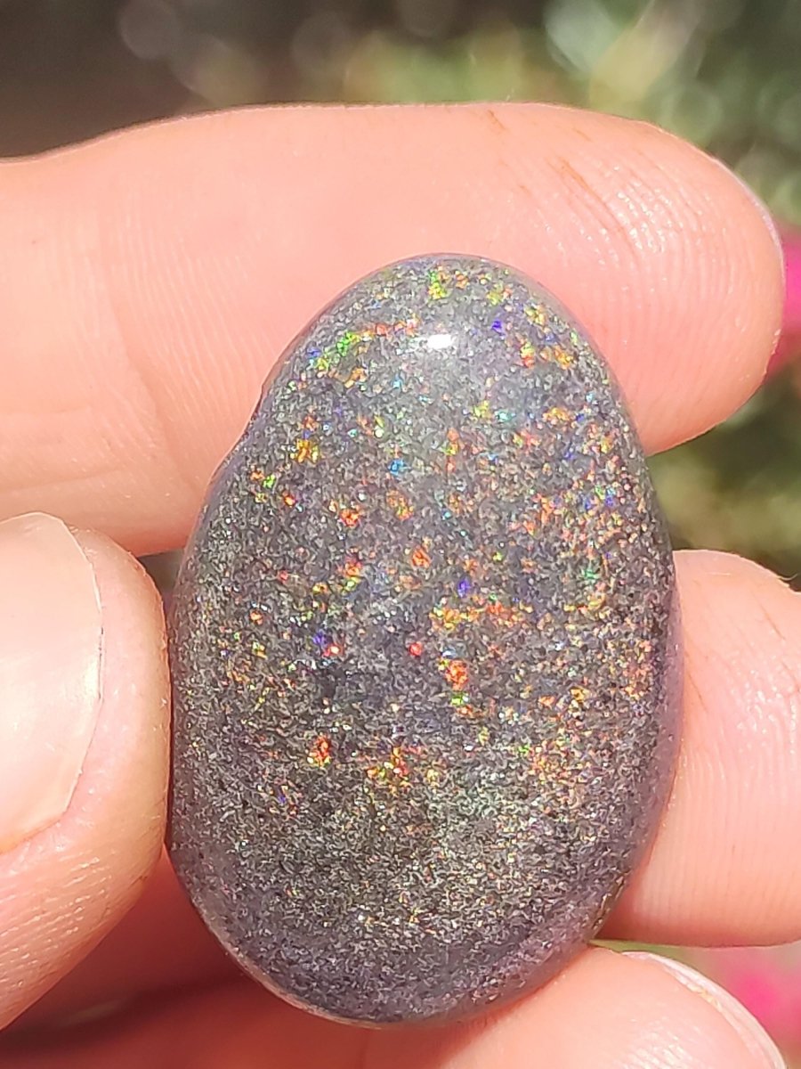 Black Opal - Edelstein Kette bunt funkelnd Rarität Natur Heilstein Energie Chakra Kristall Anhänger Mann Frau Kind Vater Geschenk Er Sie - Art of Nature Berlin