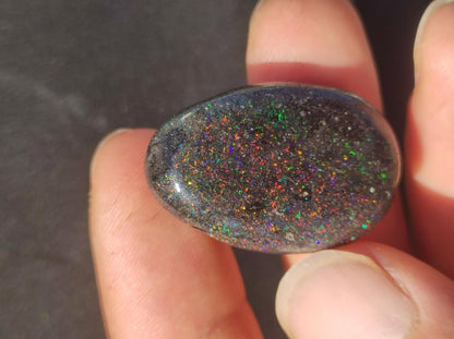 Black Opal - Edelstein Kette bunt funkelnd Rarität Natur Heilstein Energie Chakra Kristall Anhänger Mann Frau Kind Vater Geschenk Er Sie - Art of Nature Berlin