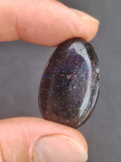 Black Opal - Edelstein Kette bunt funkelnd Rarität Natur Heilstein Energie Chakra Kristall Anhänger Mann Frau Kind Vater Geschenk Er Sie - Art of Nature Berlin