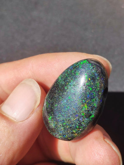 Black Opal - Edelstein Kette bunt funkelnd Rarität Natur Heilstein Energie Chakra Kristall Anhänger Mann Frau Kind Vater Geschenk Er Sie - Art of Nature Berlin