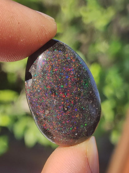 Black Opal - Edelstein Kette bunt funkelnd Rarität Natur Heilstein Energie Chakra Kristall Anhänger Mann Frau Kind Vater Geschenk Er Sie - Art of Nature Berlin