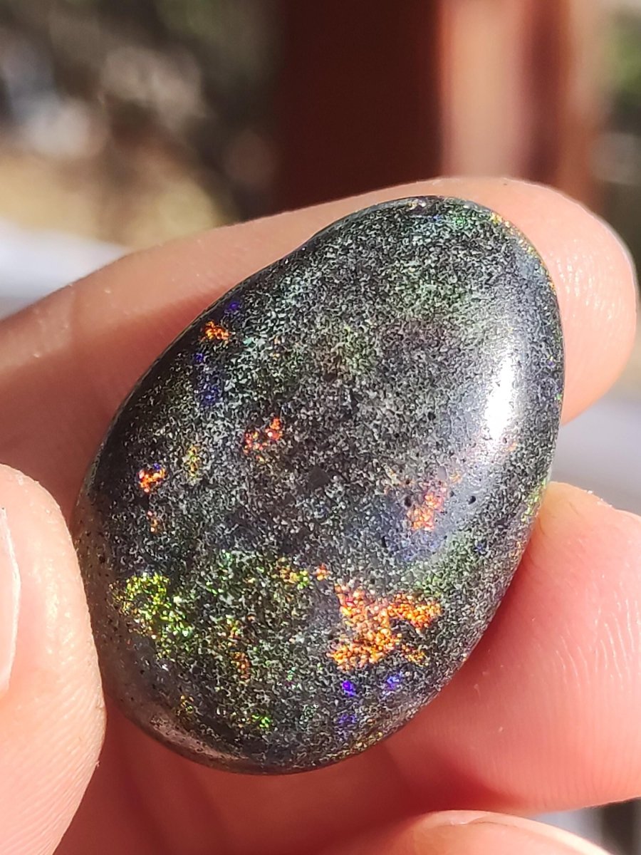 Black Opal - Edelstein Kette bunt funkelnd Rarität Natur Heilstein Energie Kristall Anhänger Mann Frau Kind Geschenk Er Sie Valentinstag - Art of Nature Berlin