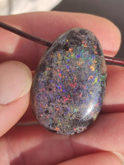 Black Opal - Edelstein Kette bunt funkelnd Rarität Natur Heilstein Energie Kristall Anhänger Mann Frau Kind Geschenk Er Sie Valentinstag - Art of Nature Berlin