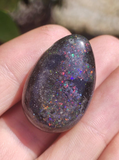 Black Opal - Edelstein Kette bunt funkelnd Rarität Natur Heilstein Energie Kristall Anhänger Mann Frau Kind Geschenk Er Sie Valentinstag - Art of Nature Berlin