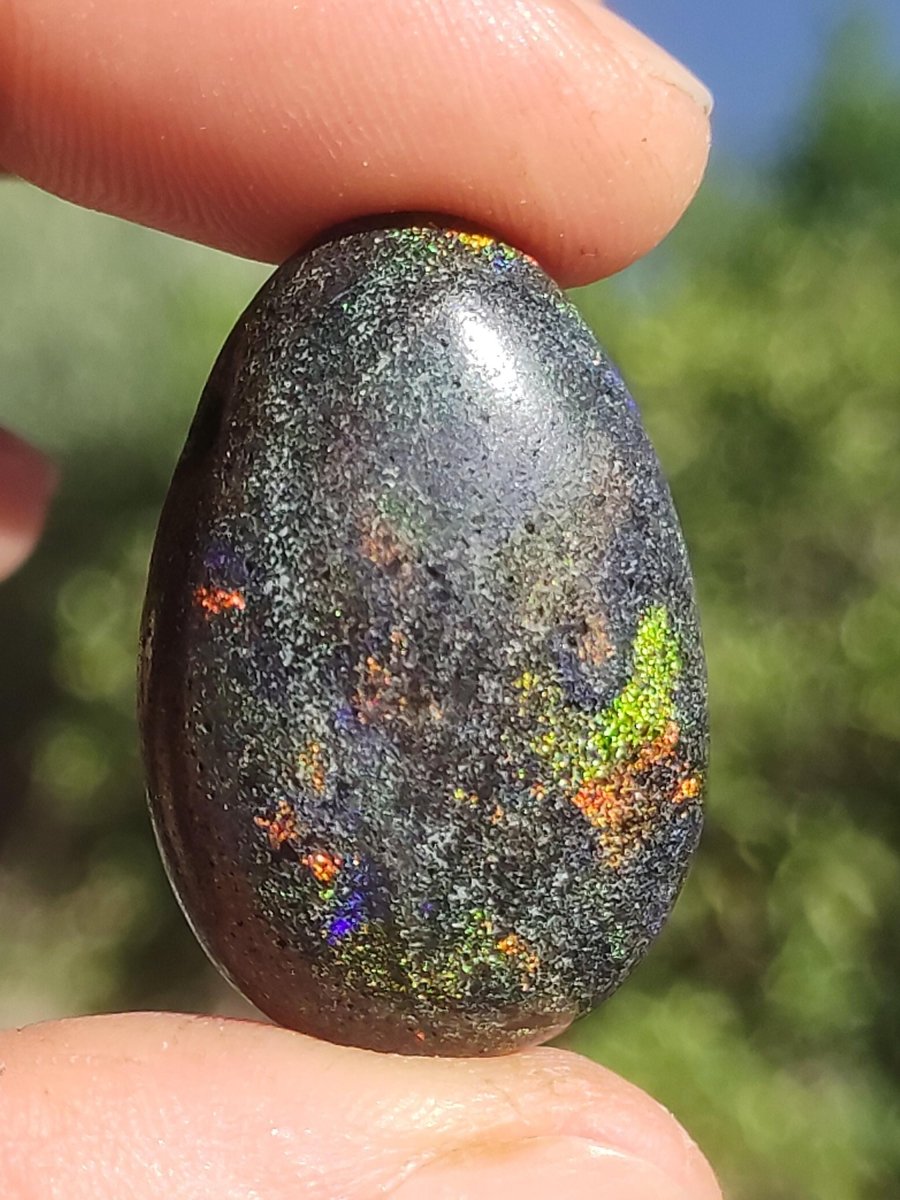 Black Opal - Edelstein Kette bunt funkelnd Rarität Natur Heilstein Energie Kristall Anhänger Mann Frau Kind Geschenk Er Sie Valentinstag - Art of Nature Berlin
