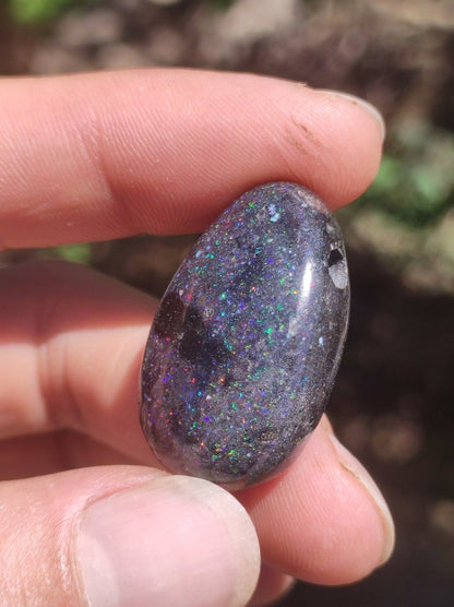 Black Opal - Edelstein Kette bunt funkelnd Rarität Natur Heilstein Energie Kristall Anhänger Mann Frau Kind Geschenk Er Sie Valentinstag - Art of Nature Berlin