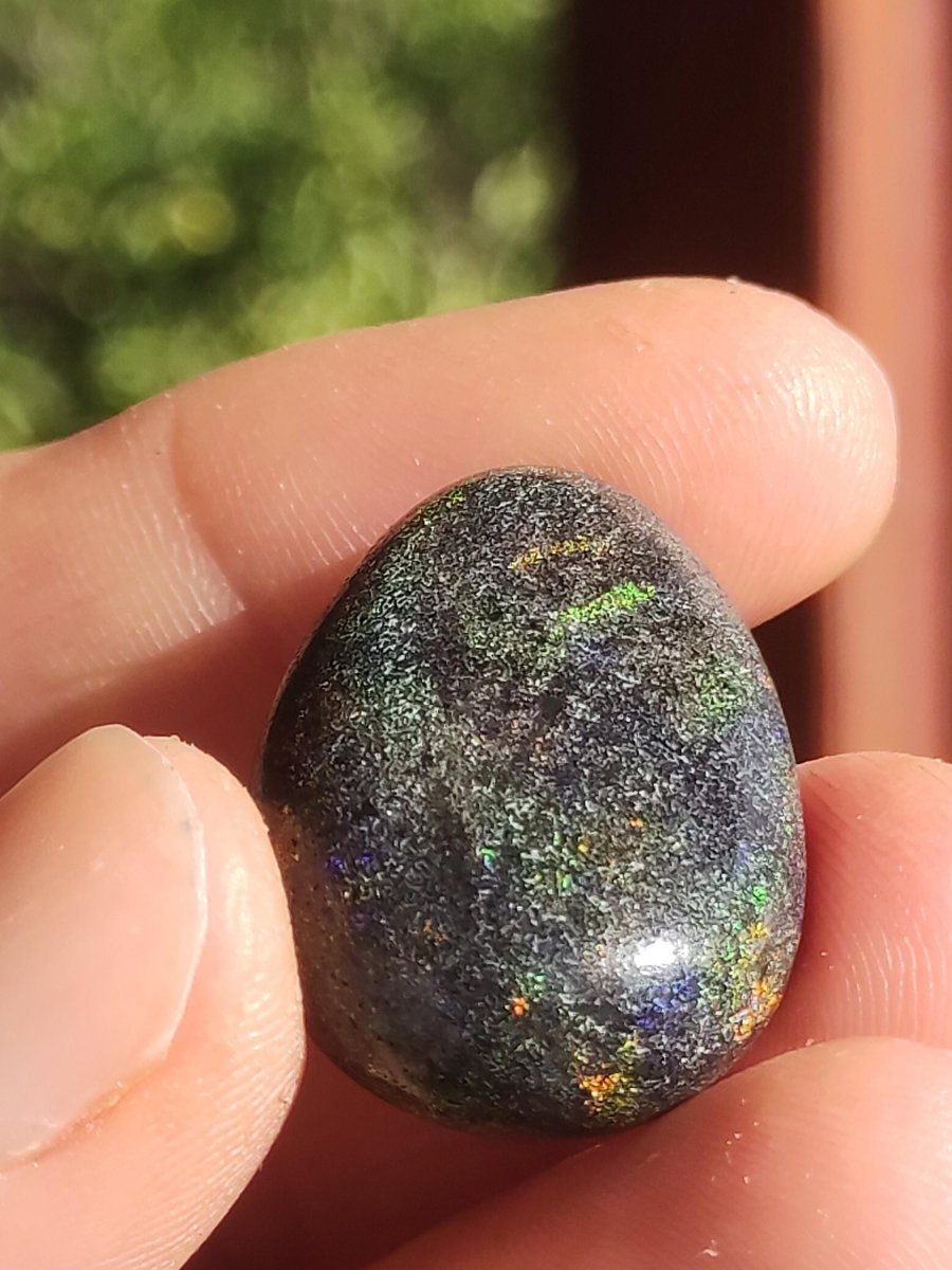 Black Opal - Edelstein Kette bunt funkelnd Rarität Natur Heilstein Energie Kristall Anhänger Mann Frau Kind Geschenk Er Sie Valentinstag - Art of Nature Berlin