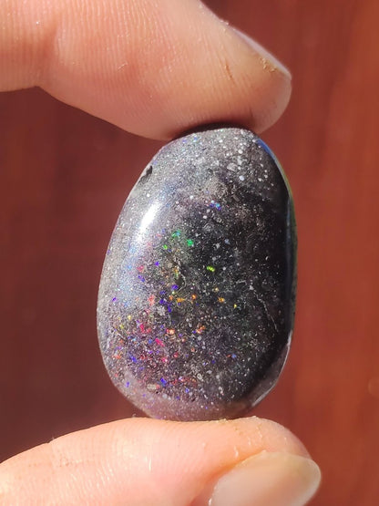 Black Opal - Edelstein Kette bunt funkelnd Rarität Natur Heilstein Energie Kristall Anhänger Mann Frau Kind Geschenk Er Sie Valentinstag - Art of Nature Berlin
