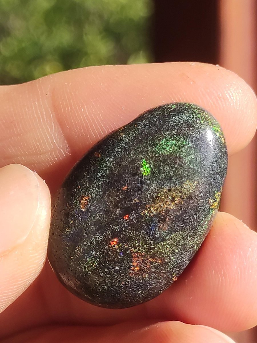 Black Opal - Edelstein Kette bunt funkelnd Rarität Natur Heilstein Energie Kristall Anhänger Mann Frau Kind Geschenk Er Sie Valentinstag - Art of Nature Berlin
