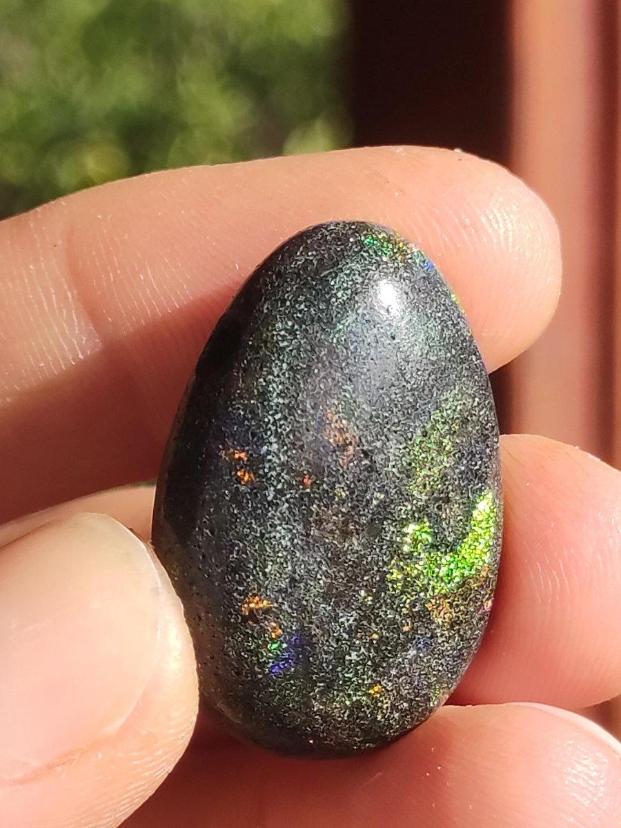 Black Opal - Edelstein Kette bunt funkelnd Rarität Natur Heilstein Energie Kristall Anhänger Mann Frau Kind Geschenk Er Sie Valentinstag - Art of Nature Berlin