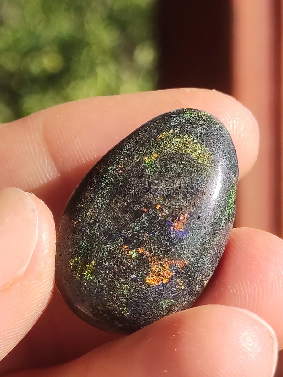 Black Opal - Edelstein Kette bunt funkelnd Rarität Natur Heilstein Energie Kristall Anhänger Mann Frau Kind Geschenk Er Sie Valentinstag - Art of Nature Berlin