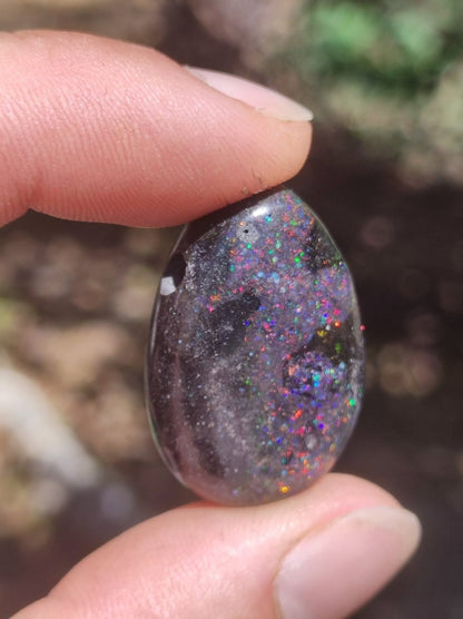 Black Opal - Edelstein Kette bunt funkelnd Rarität Natur Heilstein Energie Kristall Anhänger Mann Frau Kind Geschenk Er Sie Valentinstag - Art of Nature Berlin