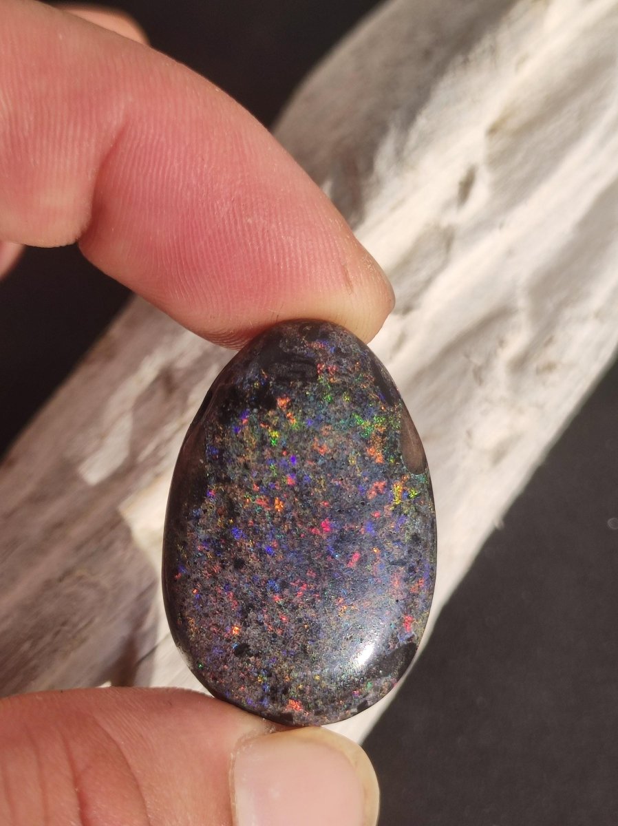 Black Opal - Edelstein Kette bunt funkelnd Rarität Natur Heilstein Energie Kristall Anhänger Mann Frau Kind Geschenk Er Sie Valentinstag - Art of Nature Berlin