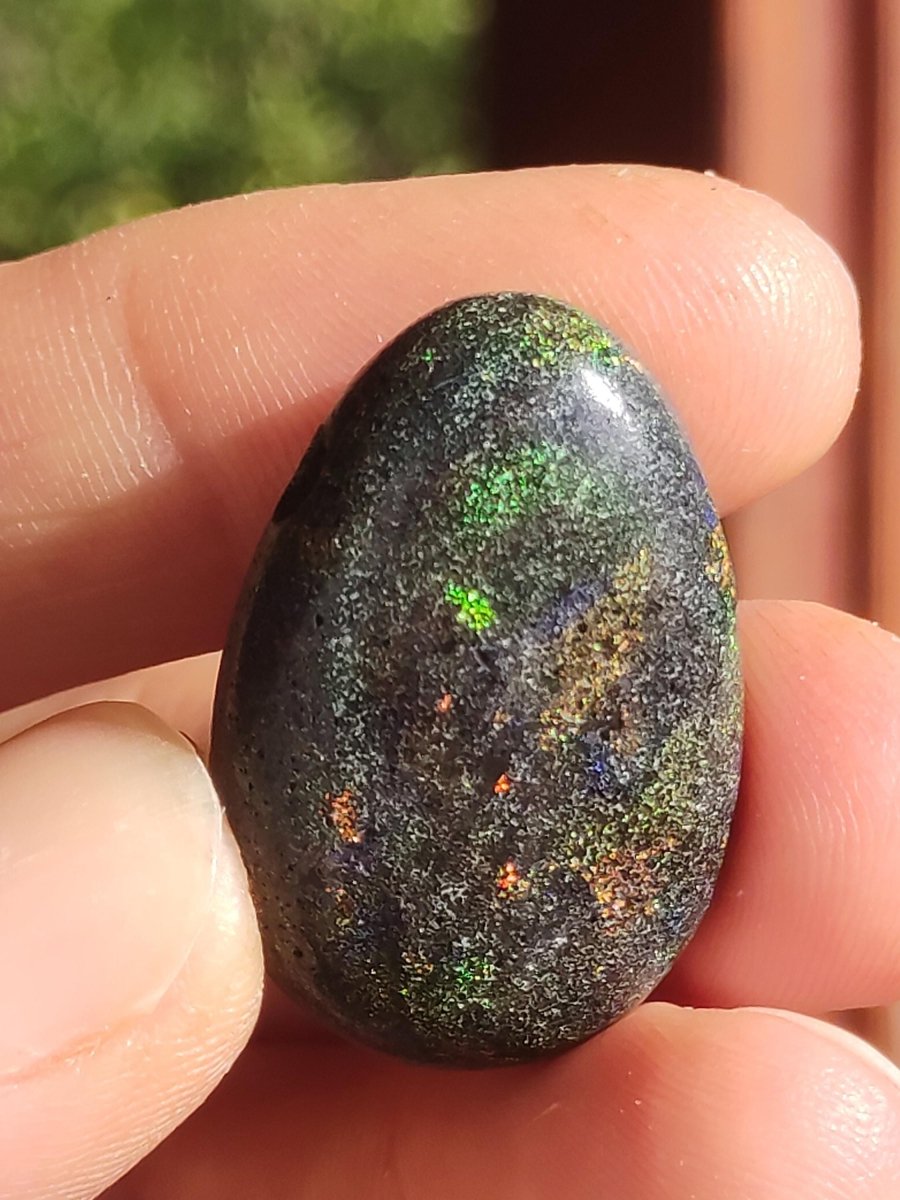 Black Opal - Edelstein Kette bunt funkelnd Rarität Natur Heilstein Energie Kristall Anhänger Mann Frau Kind Geschenk Er Sie Valentinstag - Art of Nature Berlin