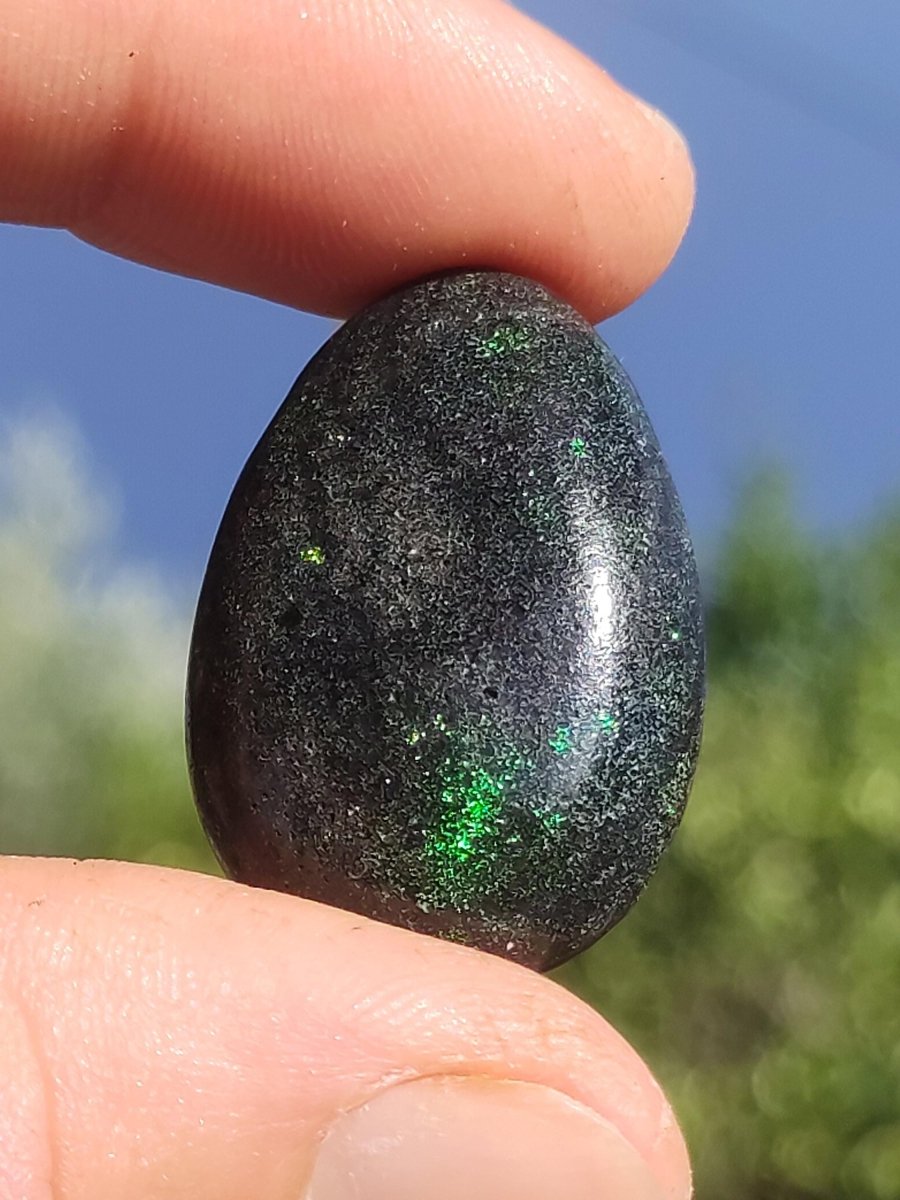 Black Opal - Edelstein Kette bunt funkelnd Rarität Natur Heilstein Energie Kristall Anhänger Mann Frau Kind Geschenk Er Sie Valentinstag - Art of Nature Berlin