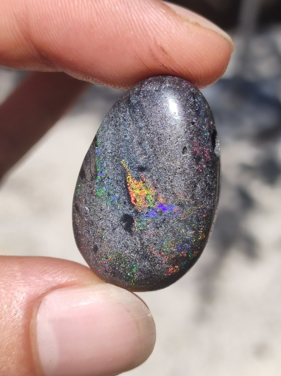 Black Opal - Edelstein Kette bunt funkelnd Rarität Natur Heilstein Energie Kristall Anhänger Mann Frau Kind Geschenk Er Sie Valentinstag - Art of Nature Berlin