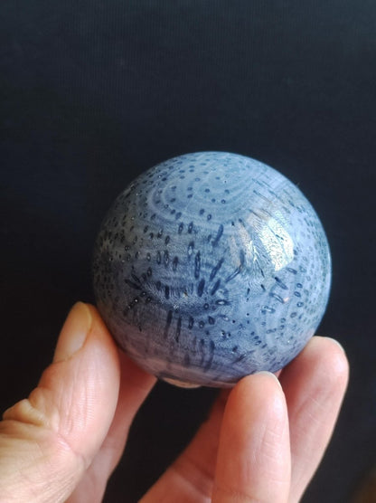 Blaue Koralle *Rarität - Edelstein Kugel Deko Sphere Kristall Sammler Meditation Heilstein Frau Mann Geschenk Er Sie Haus Energie Unikat - Art of Nature Berlin