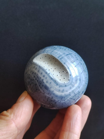 Blaue Koralle *Rarität - Edelstein Kugel Deko Sphere Kristall Sammler Meditation Heilstein Frau Mann Geschenk Er Sie Haus Energie Unikat - Art of Nature Berlin