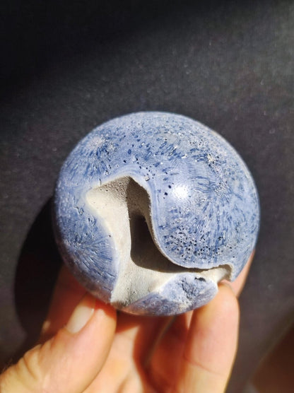 Blaue Koralle *Rarität - Edelstein Kugel Deko Sphere Kristall Sammler Meditation Heilstein Frau Mann Geschenk Er Sie Haus Energie Unikat - Art of Nature Berlin