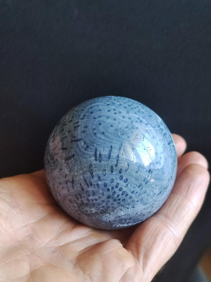 Blaue Koralle *Rarität - Edelstein Kugel Deko Sphere Kristall Sammler Meditation Heilstein Frau Mann Geschenk Er Sie Haus Energie Unikat - Art of Nature Berlin