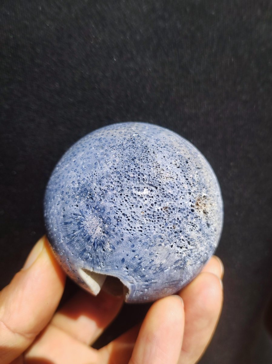 Blaue Koralle *Rarität - Edelstein Kugel Deko Sphere Kristall Sammler Meditation Heilstein Frau Mann Geschenk Er Sie Haus Energie Unikat - Art of Nature Berlin