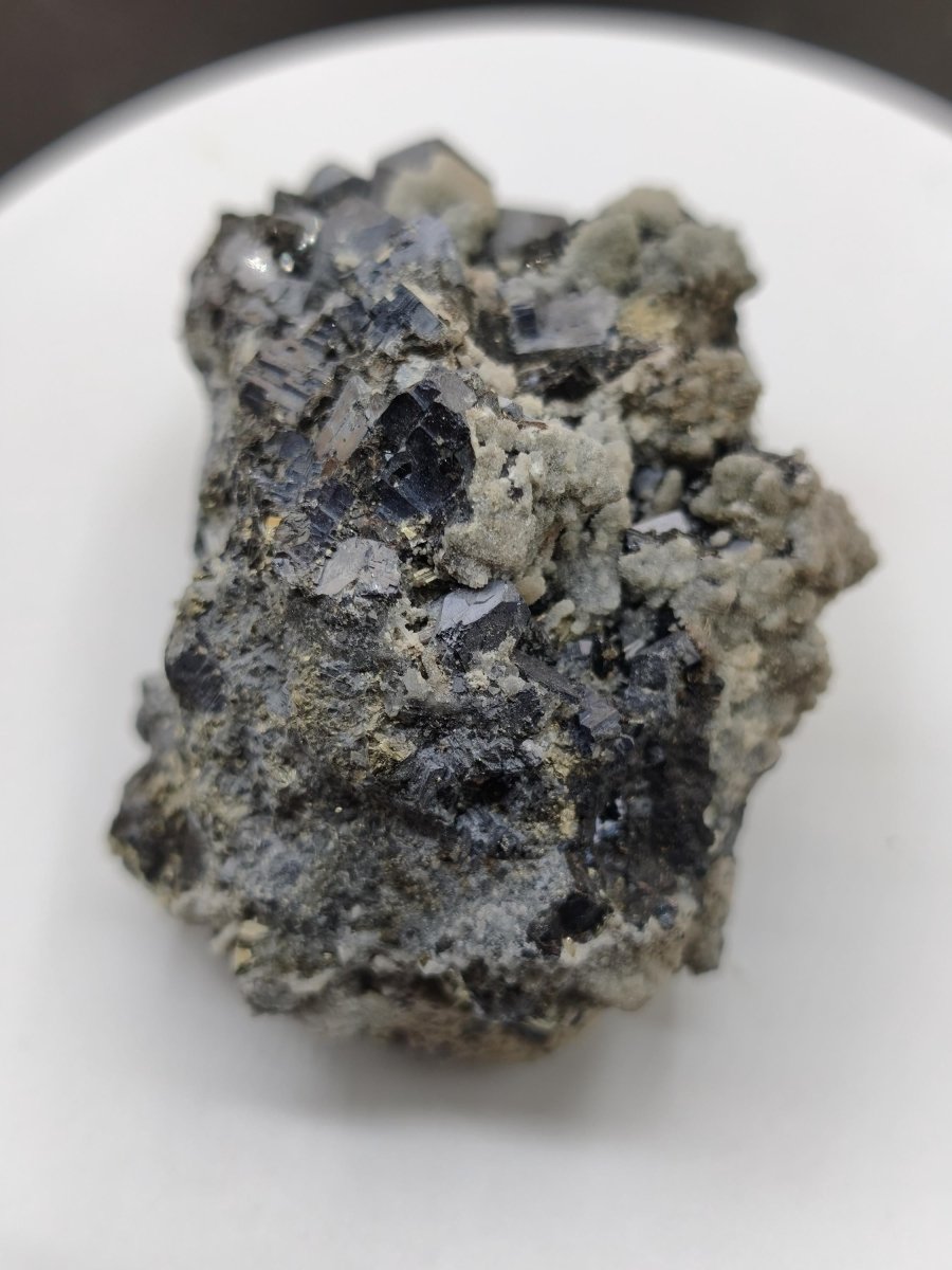 Bleiglanz Galenit mit Zinkblende, Pyrit & Calcit – Madan, Bulgarien – 308 g Mehrmineral Stufe Kristall Sammler Mineralien Geschenk Unikat - Art of Nature Berlin