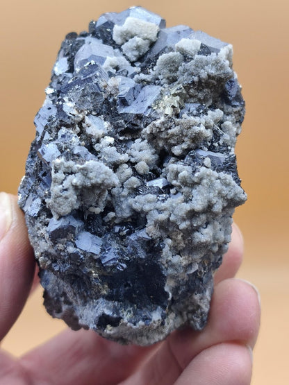 Bleiglanz Galenit mit Zinkblende, Pyrit & Calcit – Madan, Bulgarien – 308 g Mehrmineral Stufe Kristall Sammler Mineralien Geschenk Unikat - Art of Nature Berlin