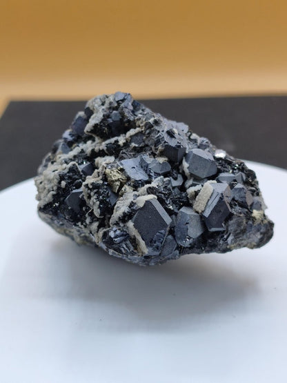 Bleiglanz Galenit mit Zinkblende, Pyrit & Calcit – Madan, Bulgarien – 308 g Mehrmineral Stufe Kristall Sammler Mineralien Geschenk Unikat - Art of Nature Berlin