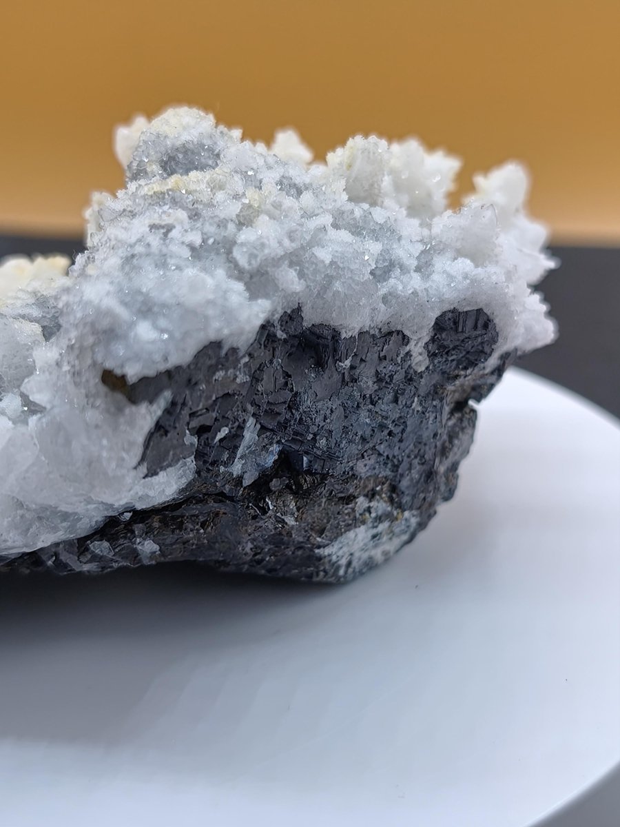 Bleiglanz, Zinkblende & Bergkristall mit Quarzüberzug - Madan Bulgarien – 525 g – 120 mm Sammler Stufe Kristall Sammler Mineralien Unikat - Art of Nature Berlin