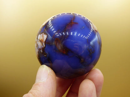 Blumen Achat blau Flower Blossom A - Edelstein Kugel Deko Kristall Sphere Meditation Heilstein Natur Geschenk Er Sie Mann Frau Selten Rarität - Art of Nature Berlin