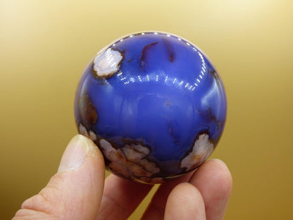 Blumen Achat blau Flower Blossom A - Edelstein Kugel Deko Kristall Sphere Meditation Heilstein Natur Geschenk Er Sie Mann Frau Selten Rarität - Art of Nature Berlin