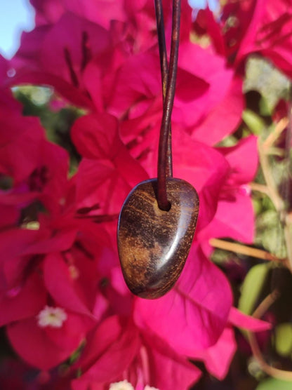 Boulder Opal ~ Edelstein Kette HIPPIE GOA Boho Ethno Natur Heilstein Rarität Kristalle Schmuck Anhänger braun Natur Stein Geschenk Freund - Art of Nature Berlin