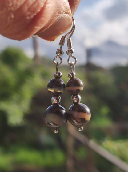 Boulder Opal - Edelstein Ohrringe Natur Heilstein Schmuck Rarität Frau Sie Freundin Geschenk Edel Ohrhänger hochwertig Handarbeit Unikat - Art of Nature Berlin