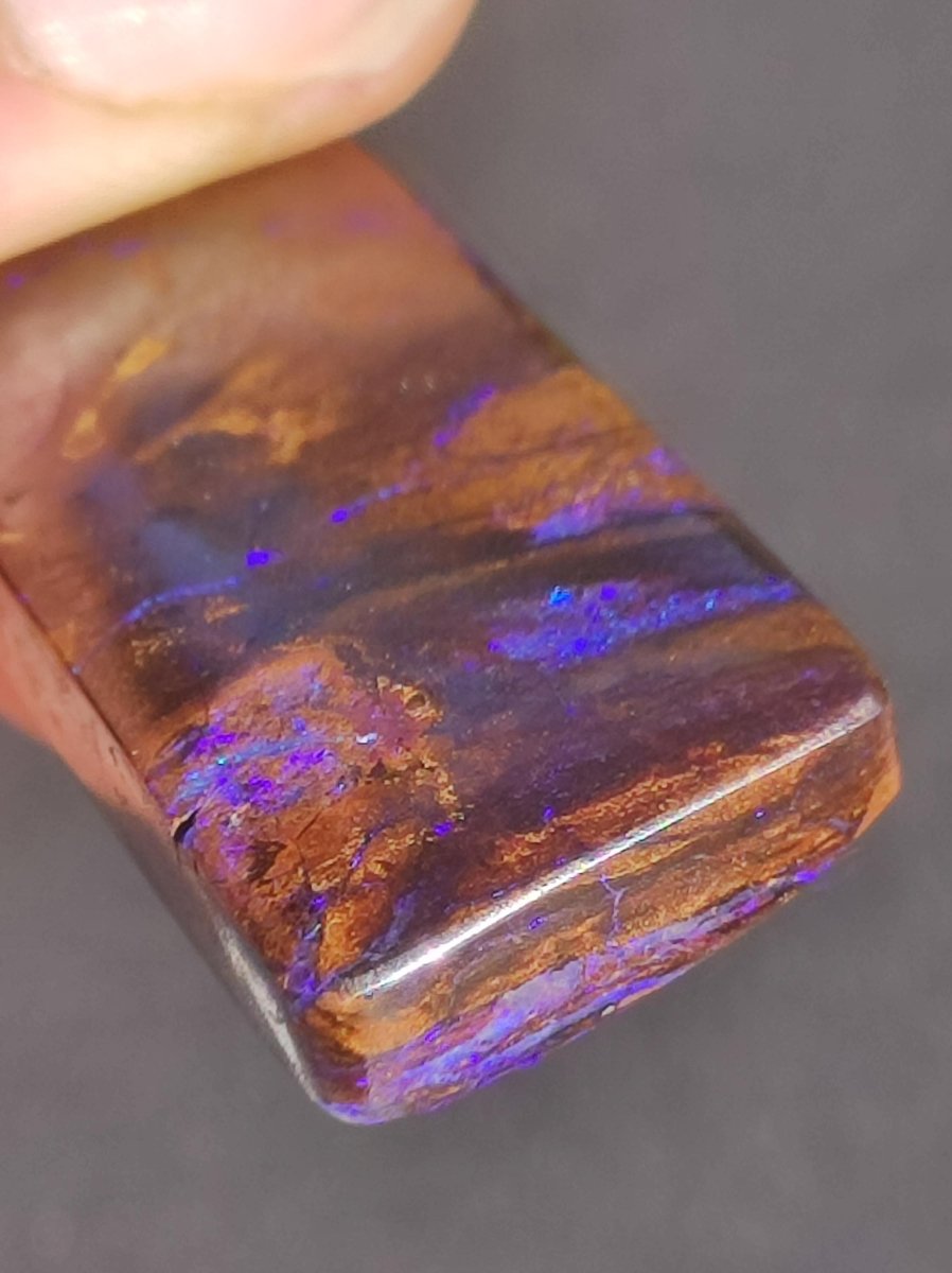 Boulder Opal inkl. 925 Silberöse ~ Edelstein Kette ~HIPPIE ~GOA ~Boho ~Ethno ~Nature ~Heilstein ~Rarität ~Selten ~Flash - Art of Nature Berlin