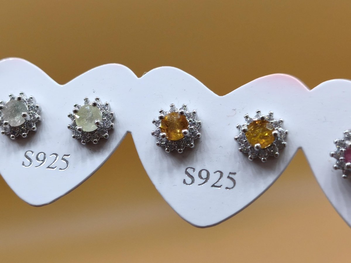 Bunte Turmalin Ohrstecker blau rosa grün 925 Sterling Silber AAA Rarität Schmuck Frau Ohrringe Edelstein Heilstein Geschenk Schmuck Edel - Art of Nature Berlin